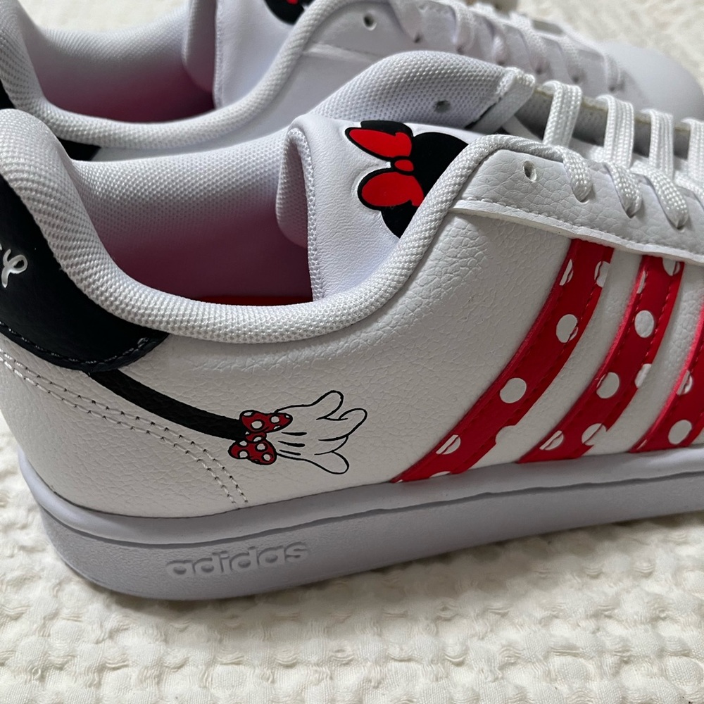 Adidas X Disney White and Red Minnie Mouse Grand base Sneakers - Picture 4 of 8